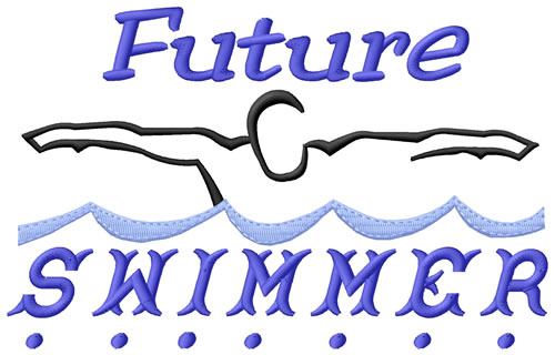 Future Swimmer Machine Embroidery Design