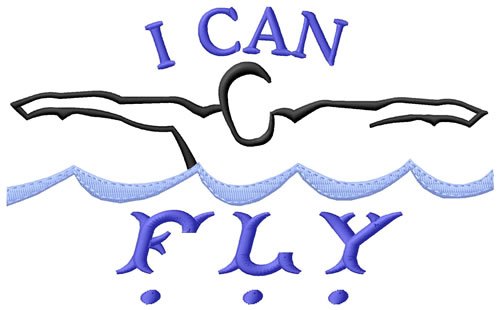 I Can Fly Machine Embroidery Design