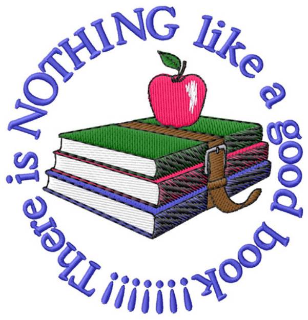 Picture of Nothing Like a Good Book Machine Embroidery Design