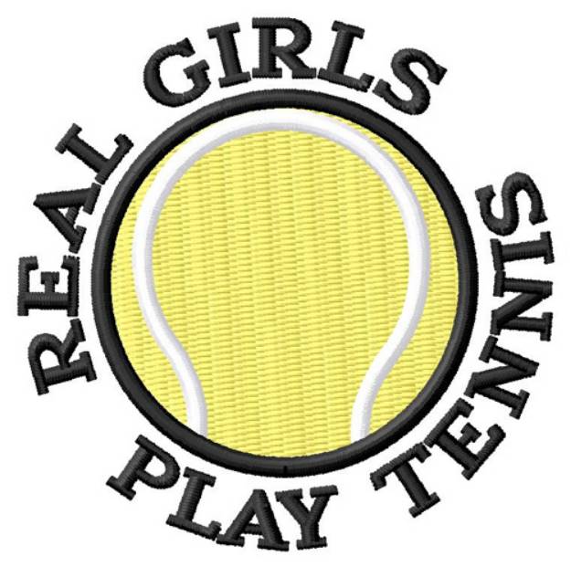 Picture of Real Girls Play Tennis Machine Embroidery Design