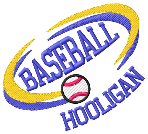 Baseball Hooligan Machine Embroidery Design