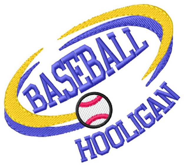 Picture of Baseball Hooligan Machine Embroidery Design