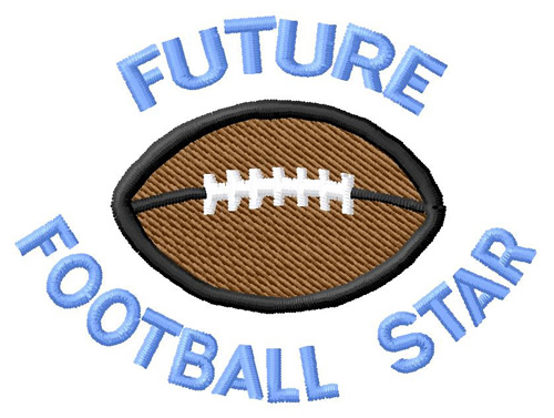 Future Football Star Machine Embroidery Design