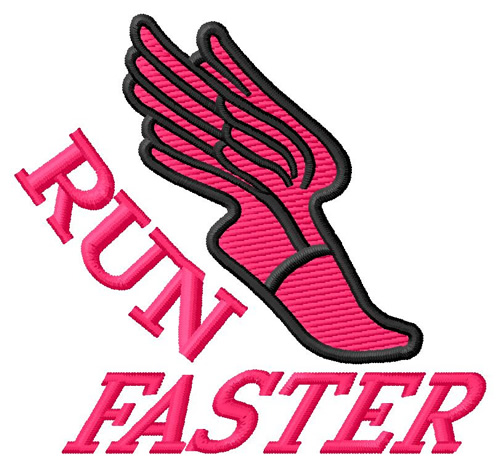Run Faster Machine Embroidery Design