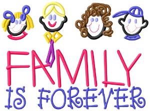 Picture of Family is Forever Machine Embroidery Design
