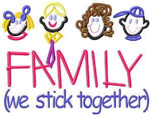 Picture of We Stick Together Machine Embroidery Design