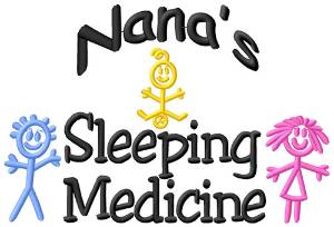 Picture of Nanas Sleeping Medicine Machine Embroidery Design