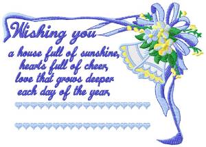 Picture of Wishing You Machine Embroidery Design