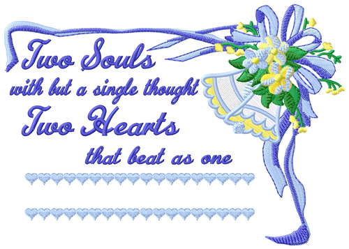 Two Souls Machine Embroidery Design