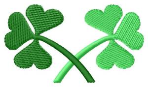 Picture of Two Shamrocks Machine Embroidery Design