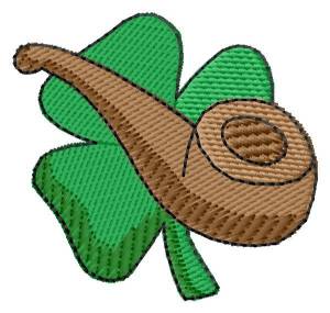Picture of Shamrock and Pipe Machine Embroidery Design