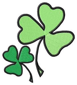 Picture of Two Shamrocks Machine Embroidery Design