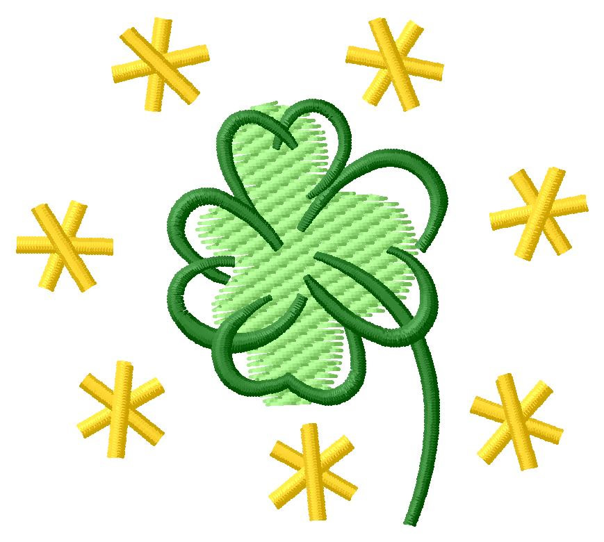 Abstract Shamrock Machine Embroidery Design