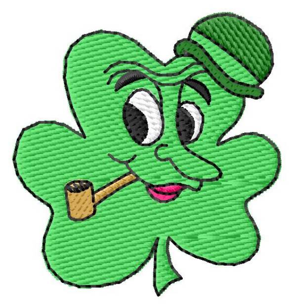 Picture of Shamrock Face #1 Machine Embroidery Design