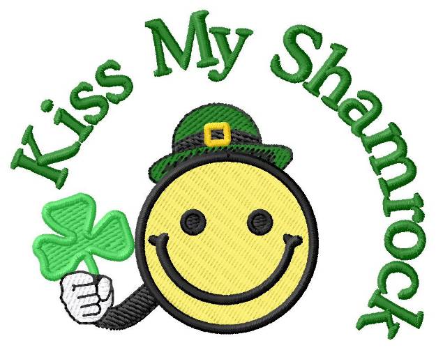 Picture of Kiss My Shamrocks Machine Embroidery Design