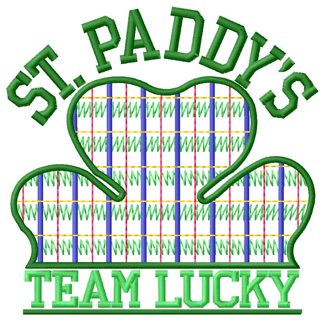 Team Lucky Machine Embroidery Design