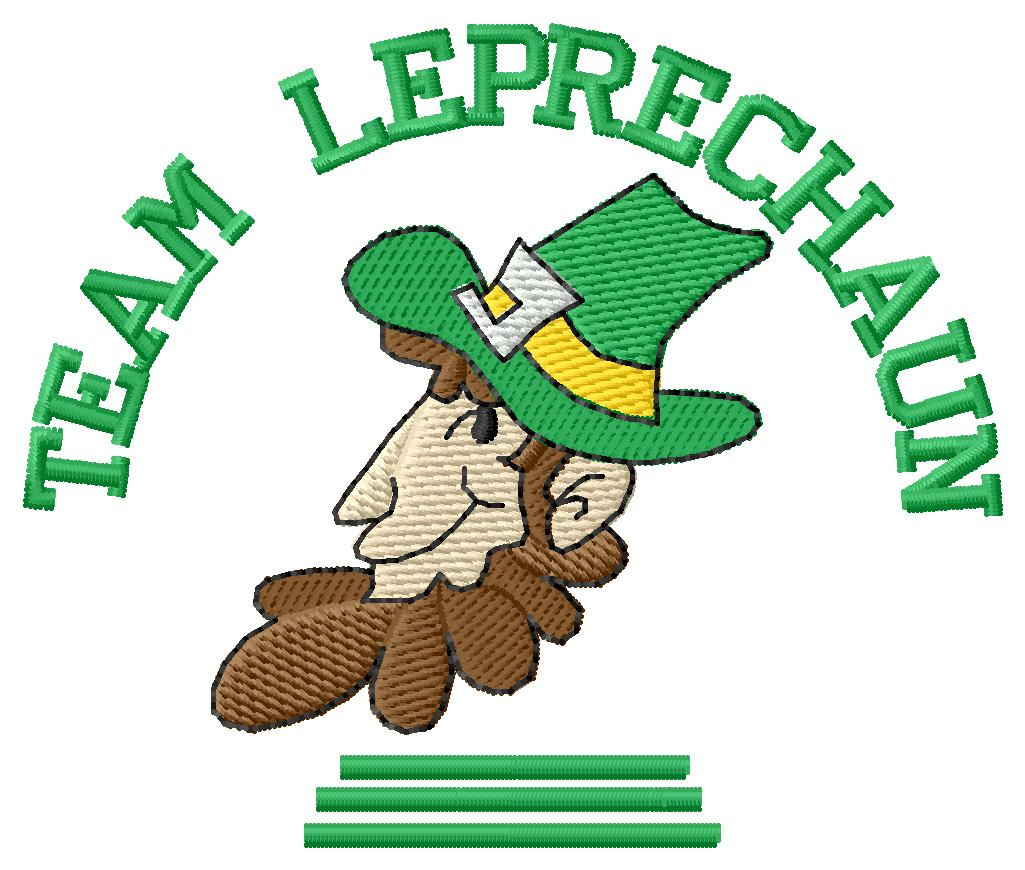 Team Leprechaun Machine Embroidery Design