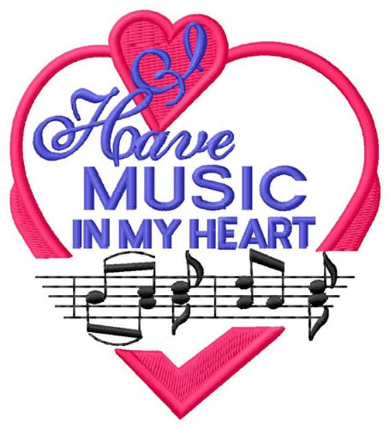 Picture of I Have Music Machine Embroidery Design