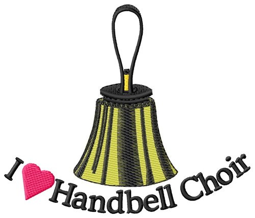 I Love Bell Choir Machine Embroidery Design