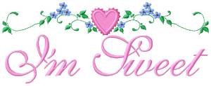 Picture of Im Sweet Machine Embroidery Design