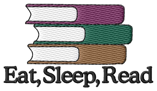 Eat Sleep Read Machine Embroidery Design