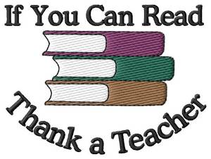 Picture of Thank a Teacher Machine Embroidery Design