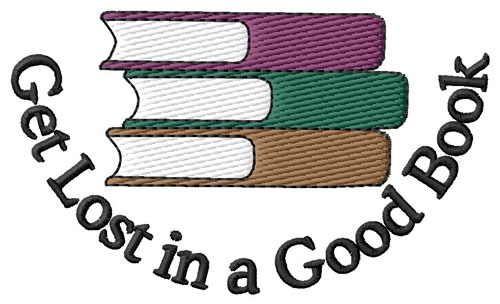 Get Lost in a Good Book Machine Embroidery Design