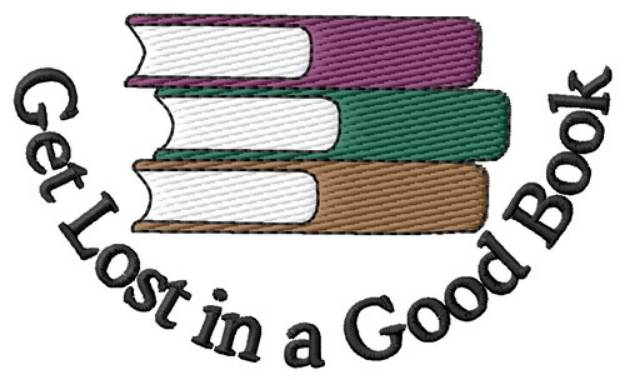 Picture of Get Lost in a Good Book Machine Embroidery Design
