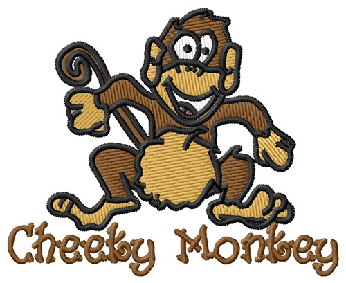 Cheeky Monkey Machine Embroidery Design