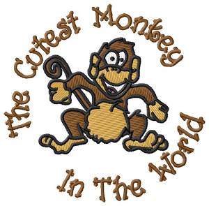 Picture of Cutest Monkey Machine Embroidery Design
