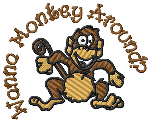 Wanna Monkey Around? Machine Embroidery Design