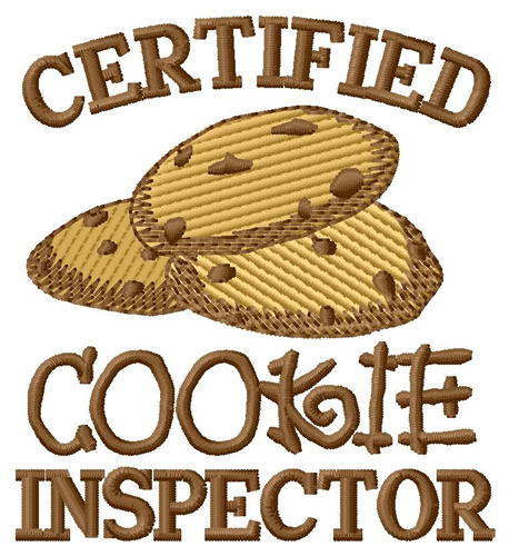 Certified Cookie Inspector Machine Embroidery Design