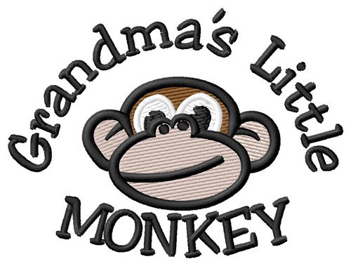 Grandmas Little Monkey Machine Embroidery Design