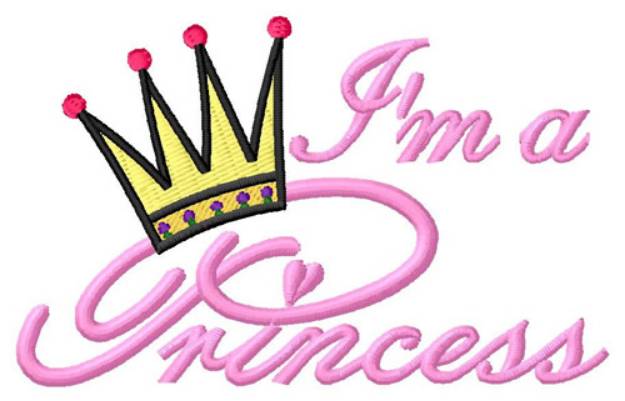 Picture of Im a Princess Machine Embroidery Design