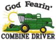 Picture of God Fearin Combine Driver Machine Embroidery Design