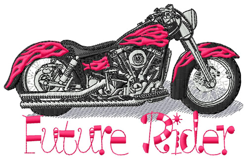 Future Rider Machine Embroidery Design