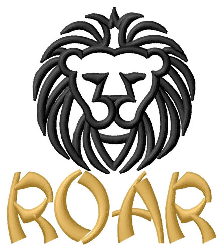 Roar Machine Embroidery Design