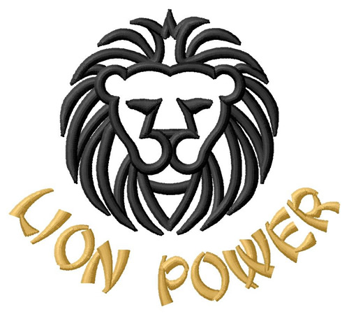 Lion Power Machine Embroidery Design