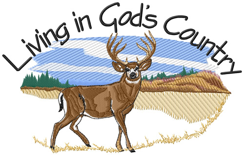 Living in Gods Country Machine Embroidery Design