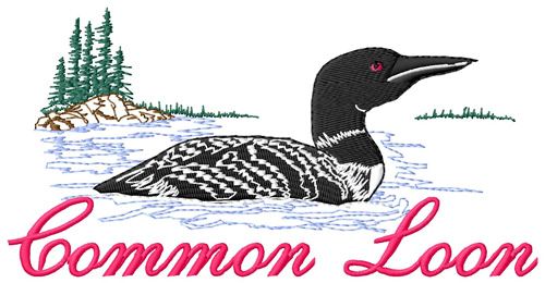 Common Loon Machine Embroidery Design