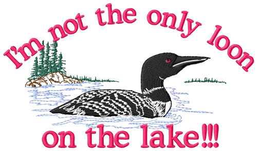 Loon on the Lake Machine Embroidery Design