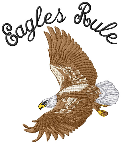 Eagles Rule Machine Embroidery Design