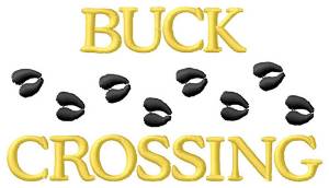 Picture of Buck Crossing Machine Embroidery Design