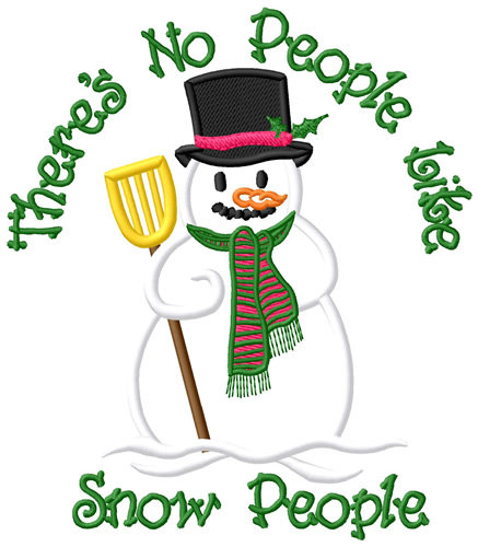 No People Like Snow People Machine Embroidery Design