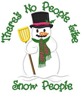 Picture of No People Like Snow People Machine Embroidery Design