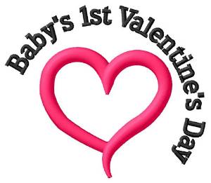 Picture of Babys 1st Valentines Day Machine Embroidery Design