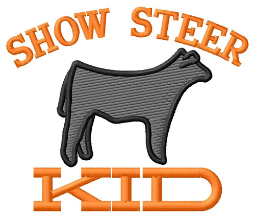 Show Steer Kid Machine Embroidery Design