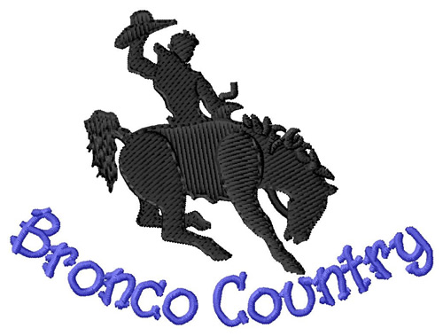 Bronco Country Machine Embroidery Design