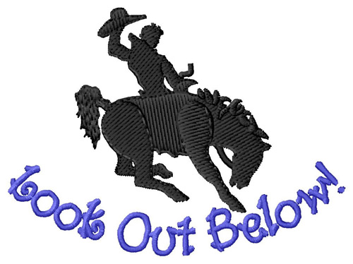 Look Out Below Machine Embroidery Design