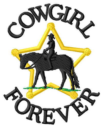 Cowgirl Forever Machine Embroidery Design